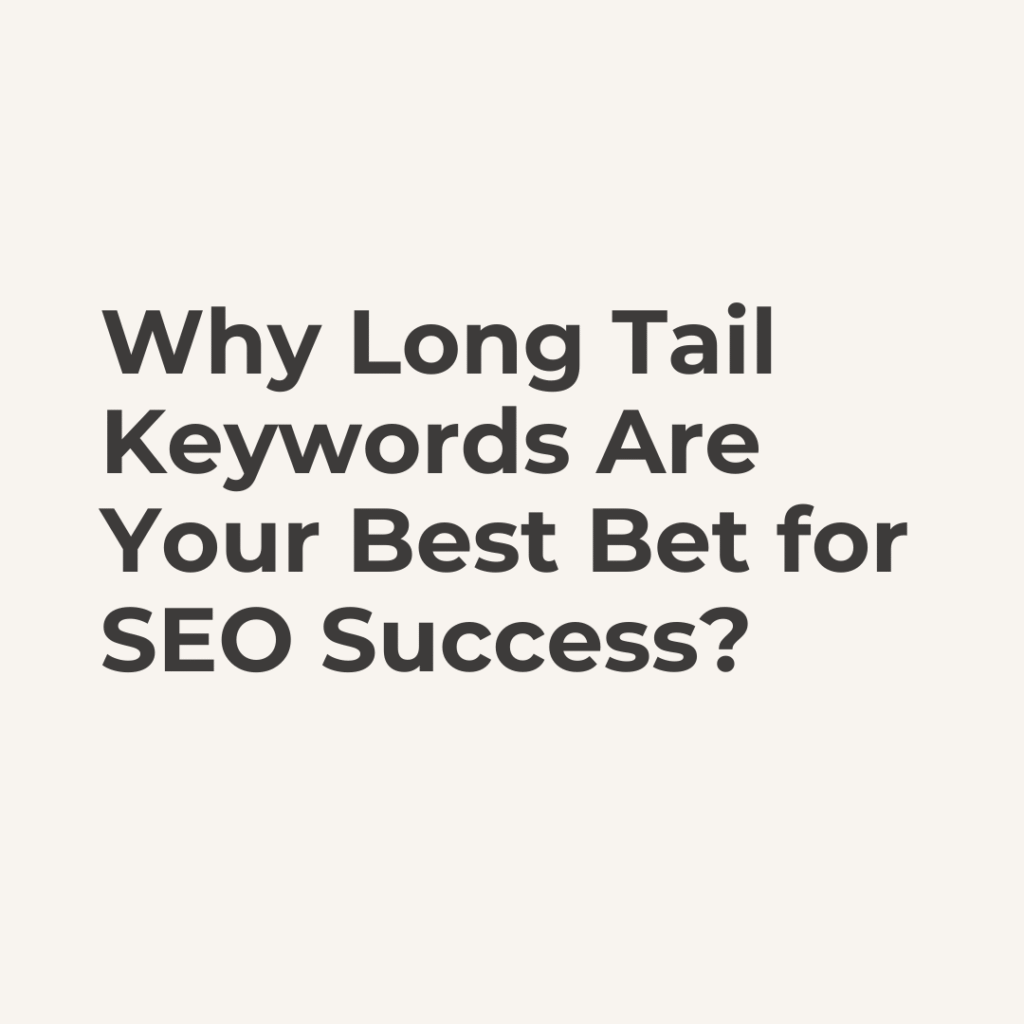 Long tails vs short tail keywords
